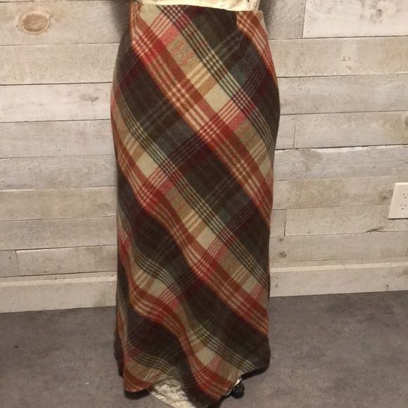 Willi Smith Petite plaid wool flared maxi skirt - Picture 6 of 12